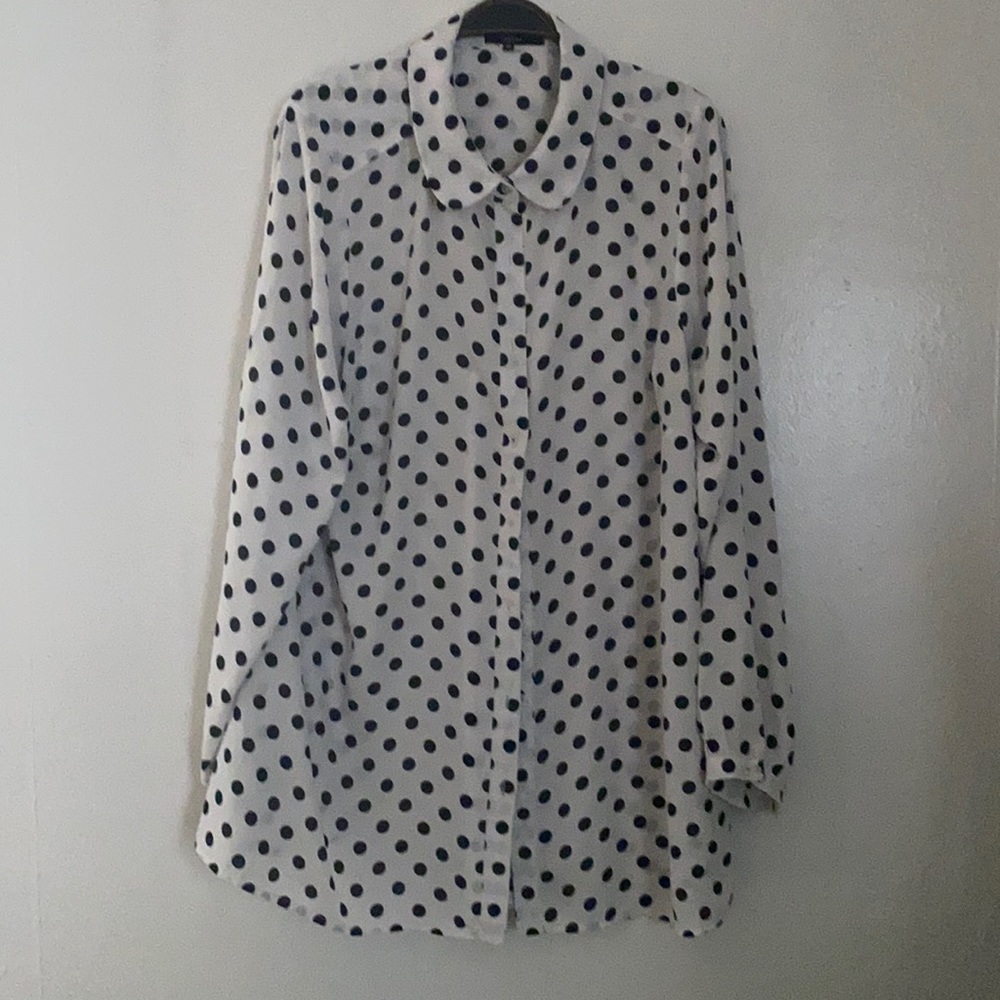 Button down polka dot shirt